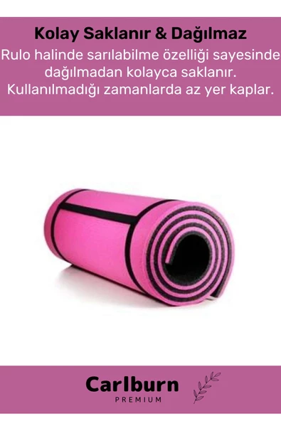 Özel Konfor Modeli Çift Taraflı Kaymaz Silinebilir Antibakteriyel Yoga Meditasyon Minderi 16mm Mat - 5