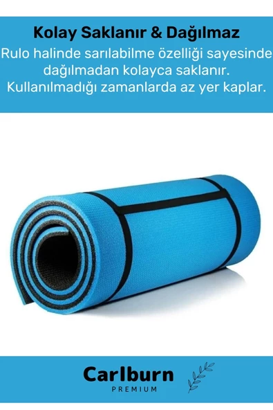 Özel Konfor Modeli Çift Taraflı Kaymaz Silinebilir Antibakteriyel Yoga Meditasyon Minderi 16mm Mat - 5