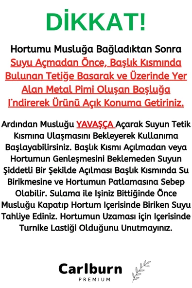 Özel Üretim Dolaşmaz Kırılmaz 7 Kademeli Uzayan Bahçe Sulama Araç Yıkama Tabancalı Hortumu 15 Metre - 7