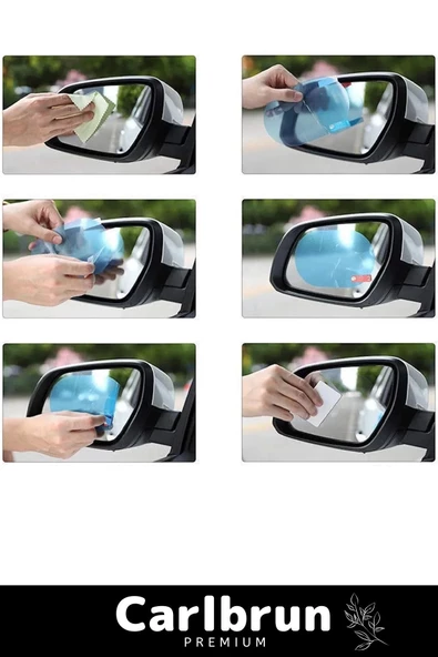 Özel Üretim Yağmur Kaydırıcı Film Araba Dış Yan Dikiz Aynası Filmi Buğu Önleyici Su Tutmaz 2 Adet - 5
