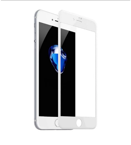 Joyroom JM225 İphone 7 Plus Tam Kaplayan Temperli Erkan Koruyucu Beyaz - Resim 2