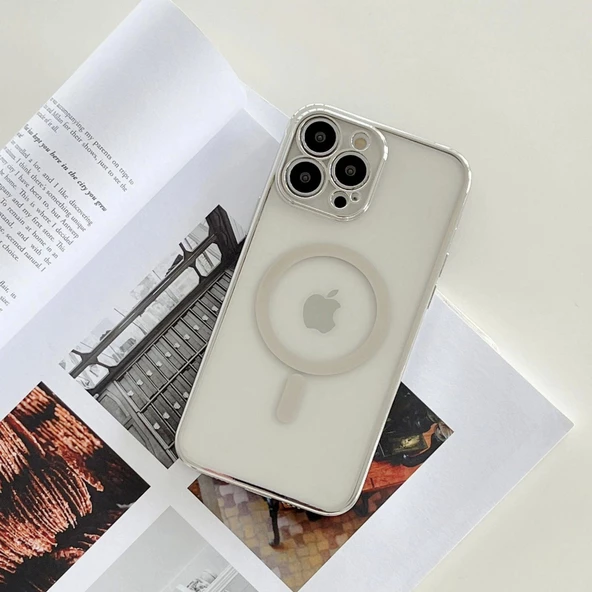 İphone 13 Pro Max Magsafe Uyumlu Parlak Lazer Telefon Kılıfı - 2