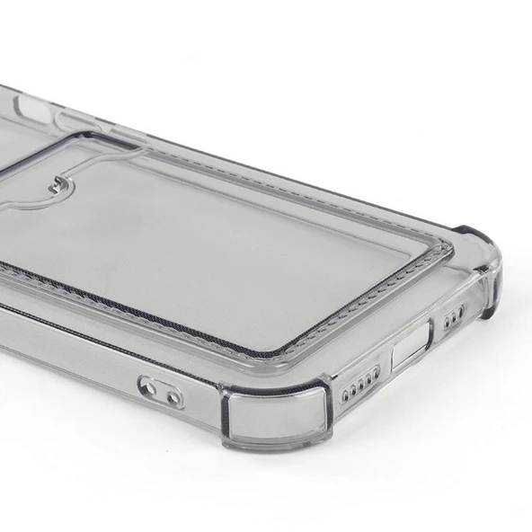 iPhone 13 Pro Şeffaf Kartlıklı Kamera ve Darbe Korumalı Telefon Kılıfı - Resim 3