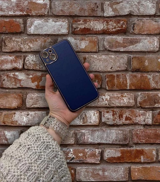 İphone 14 Plus Deri Görünümlü Coco Kapak-Kılıf - Resim 2