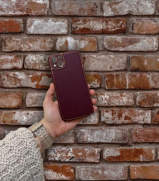 İphone 14 Plus Deri Görünümlü Coco Kapak-Kılıf - Resim 3