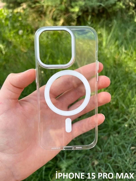 İphone 15 Pro Max Hybrid Magsafe Animasyonlu Sararmaz Kılıf ürün görseli 1