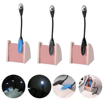Periboia® Kitap Okuma Lambası Kıskaçlı Işık Pilli Aydınlatma Kitap Okuma Işığı - 3