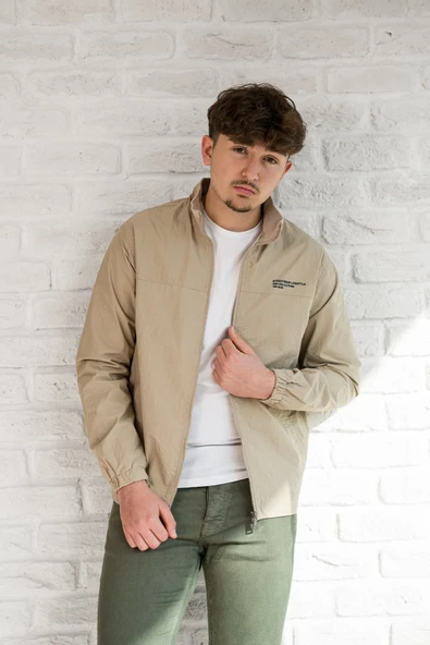 FBI Jeans Slimfit Gofre Kumaş Dik Yaka Astarlı Baharlık Mont - 12