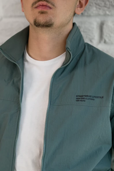 FBI Jeans Slimfit Gofre Kumaş Dik Yaka Astarlı Baharlık Mont - 3