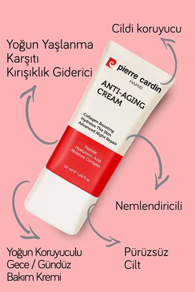 Pierre Cardin Yoğun Yaşlanma Karşıtı Kırışıklık Giderici Yoğun Koruyuculu Günlük Bakım Kremi 50 ml - 7