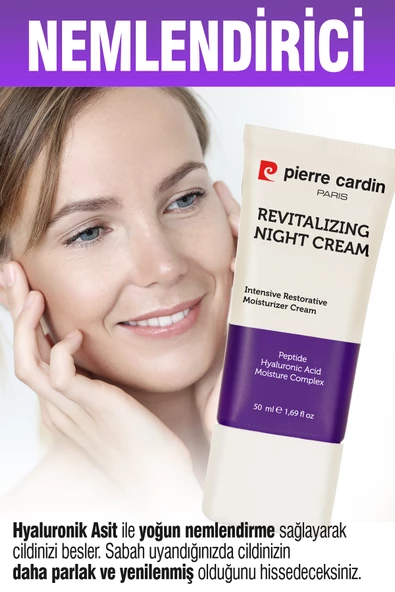 Pierre Cardin Gençleştirici, Yaşlanma Karşıtı Ve Kırışıklık Giderici Nemlendiricili  Yoğun Gece Bakım Kremi 50 ml - 6