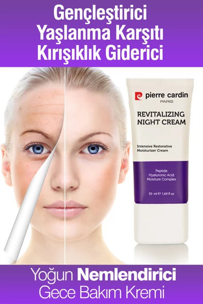Pierre Cardin Gençleştirici, Yaşlanma Karşıtı Ve Kırışıklık Giderici Nemlendiricili  Yoğun Gece Bakım Kremi 50 ml - 11