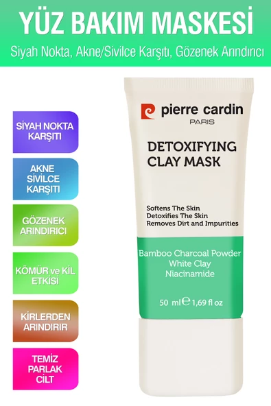 Pierre Cardin Siyah Nokta Akne Ve Sivilce Karşıtı, Gözenek Arındırıcı Yüz Bakım Maskesi 50 ml - 4
