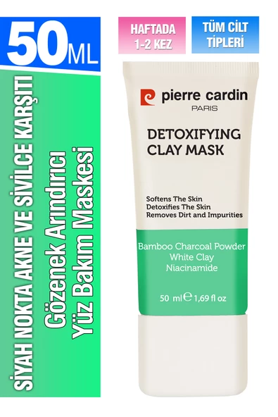 Pierre Cardin Siyah Nokta Akne Ve Sivilce Karşıtı, Gözenek Arındırıcı Yüz Bakım Maskesi 50 ml - 2