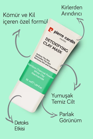 Pierre Cardin Siyah Nokta Akne Ve Sivilce Karşıtı, Gözenek Arındırıcı Yüz Bakım Maskesi 50 ml - 7