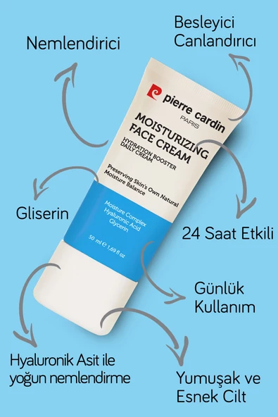 Pierre Cardin Nemlendirici & Besleyici Canlandırıcı Yüz, El Ve Vücut Günlük Bakım Kremi 24 Saat Etkili 50 ml - 7