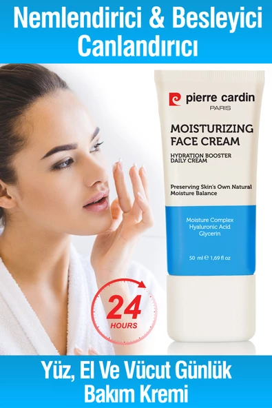 Pierre Cardin Nemlendirici & Besleyici Canlandırıcı Yüz, El Ve Vücut Günlük Bakım Kremi 24 Saat Etkili 50 ml - 4