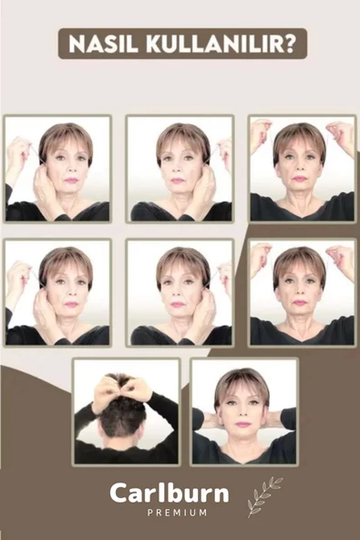 Özel Üretim Günlük Yüz Kaş Göz Vücut Boyun Kaz Ayağı İpli Gerdirme Bandı 3'lü Set - 2