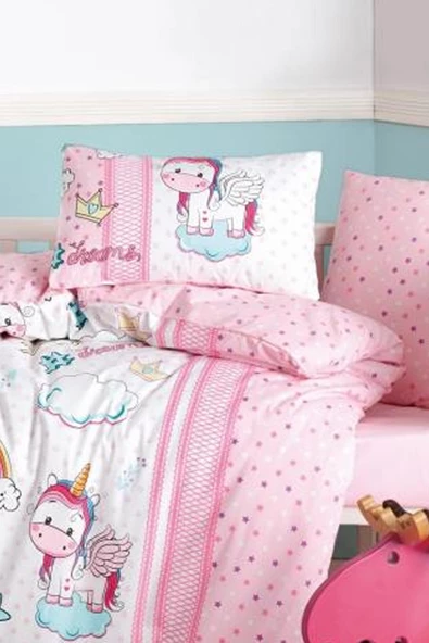 Nishev Nishev Bebek Nevresim Takımı - Unicorn Pembe - 2