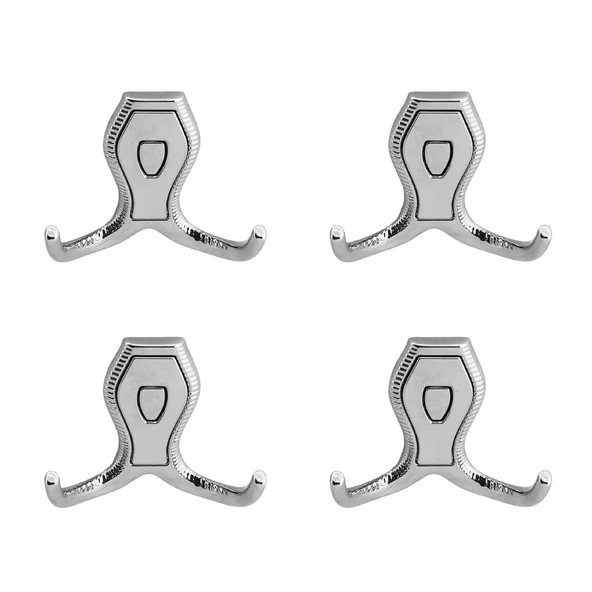 Galata Askı Vestiyer Mobilya Duvar Askısı Metal Dolap Elbise Askılığı Krom Renk Krom Kapaklı 4 Adet - Resim 4