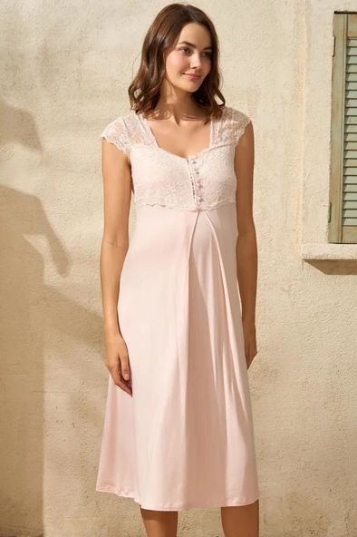 Anıl 5772 Pembe Hamile Lohusa Gecelik Sabahlık Tk - 6