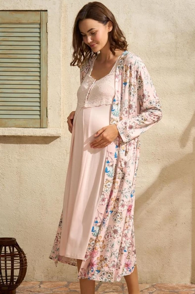 Anıl 5772 Pembe Hamile Lohusa Gecelik Sabahlık Tk