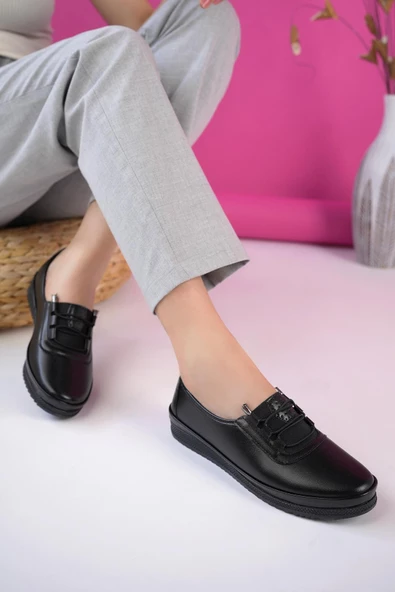 Muggo Vanses Garantili Günlük Klasik Rahat Ortopedik Kadın Ayakkabı - 3