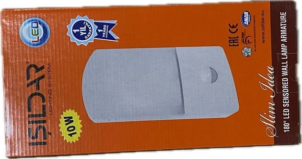 SENSÖRLÜ DUVAR APLİK LEDLİ SLİM 180 DERECE IP65 BEYAZ 3612 - 4