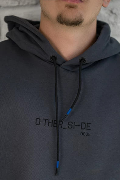 Kapşonlu Baskılı Regular Fit 2 İplik Erkek Sweatshirt - 7