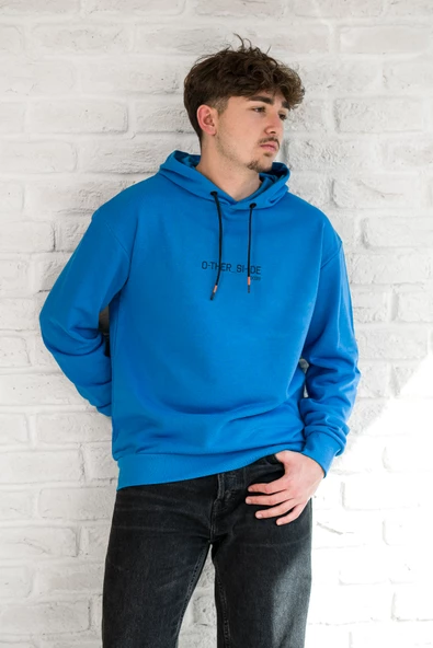 Kapşonlu Baskılı Regular Fit 2 İplik Erkek Sweatshirt - 2