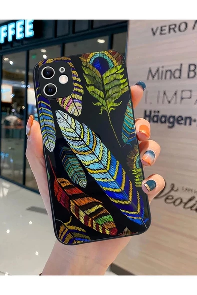İphone 12 Pro Max Desenli Cam Kapak - 4