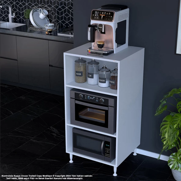 Modilayn SİLVA 59,6 x 119,2 x 56 cm Ankastre Fırın ve Mutfak Dolabı - 3