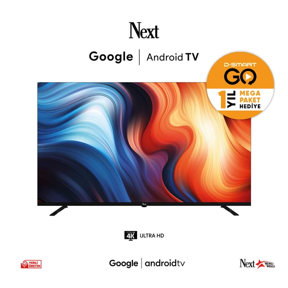 Next YE-50020GFSG5 4K Ultra HD 50" 127 Ekran Uydu Alıcılı Android Smart LED TV