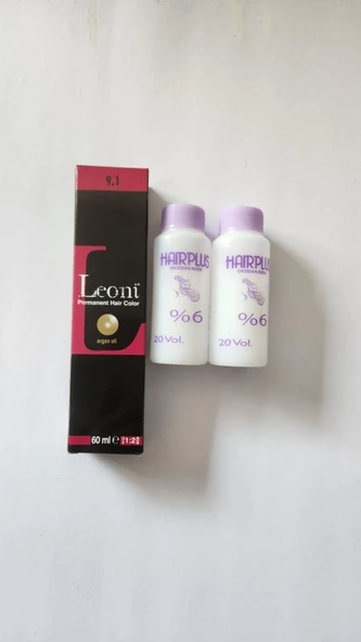 Saç Boyası 60ml Çok Açık Küllü Sarı 9.1+2 Adet Oksidan 60ml ürün görseli 1
