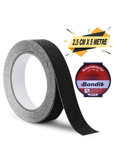 BONDİT MERDİVEN KAYDIRMAZ BANT SİYAH ( 25 mm x 5 mt ) BN