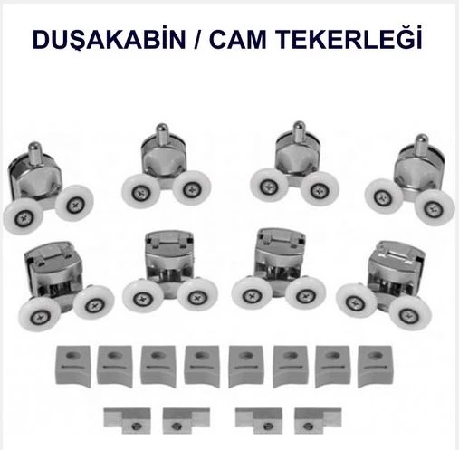 DUŞAKABİN CAM YEDEK PARÇA KABİN TEKERİ ( PLASTİK GÖVDE ) TAKIM