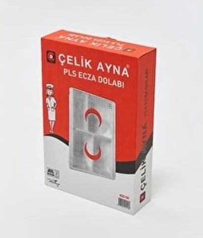 ÇELİK AYNA PLASTİK ECZA DOLABI 34x50cm