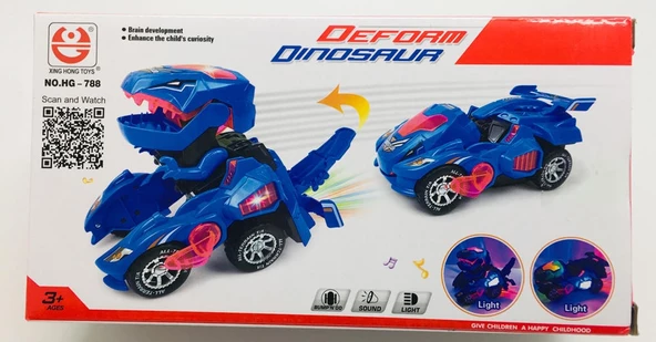 DEFORM DINOSAUR PİLLİ IŞIKLI ARABA HG-788