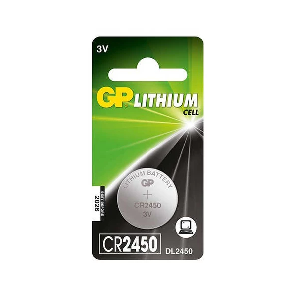 GP LİTHİUM CR2450 3V PİL 560 mAh ( 1 ADET FİYATIDIR )