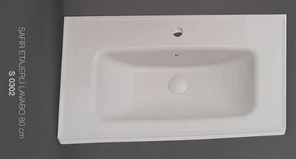 SAFİR ETEJERLİ LAVABO 80cm TURAVİT