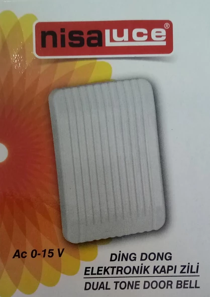 ELEKTRONİK KAPI ZİLİ PİLLİ DİNG DONG