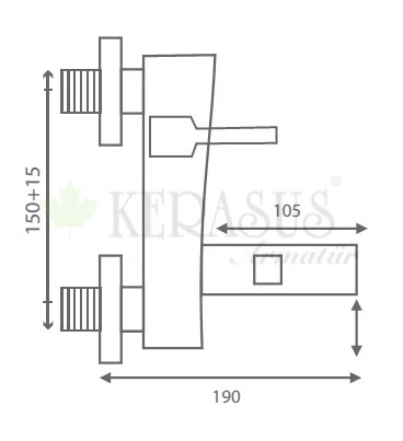 KERASUS YAKUT SERİSİ - MİX LÜX BANYO BATARYASI 35Ø - 2