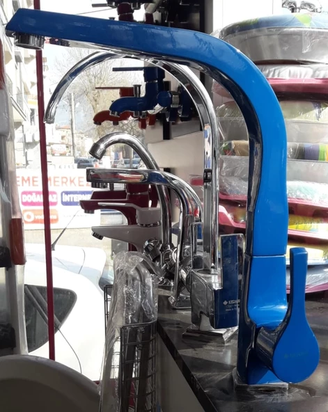 KERASUS SUN SERİSİ - MİX KUĞU EVYE BATARYASI 35Ø MAVİ