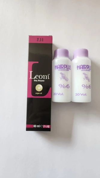 Saç Boyası 60ml Yoğun Küllü Kumral 7.11+2 adet Oksidan 60ml ürün görseli 1