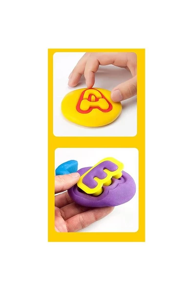 Oyun Hamur Kalıbı Merdane Poşetli Harfler 26 Parça 1 Paket Eğitici Etkinlik Kalıp - 3