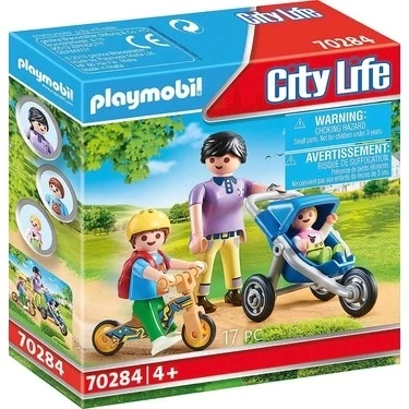 Playmobil 70284 Şehir Hayatı Ana Okulu Çocuklarla Anne, eğitici oyuncak, eğlenceli, yaratıcı rol yapma, oyun seti, 4 yaş