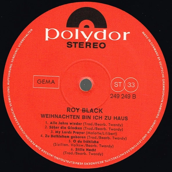 Roy Black – Weihnachten Bin Ich Zu Haus pop tarz plak alithestereo - 4