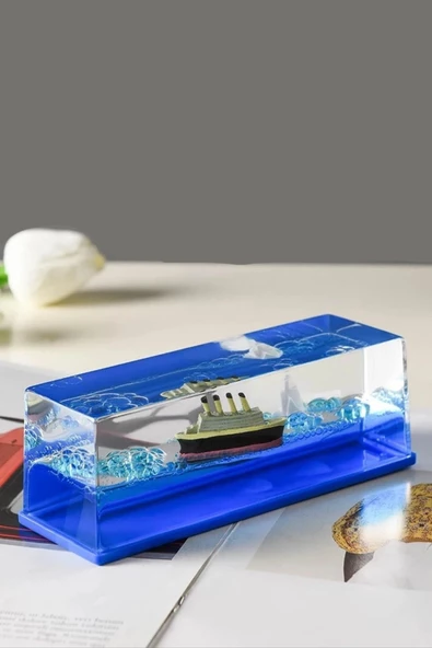 BUFFER®  Batmayan Gemi Hediyelik Dekoratif Ev ve Ofis Hediyesi Özel Aşk Gemisi - 6