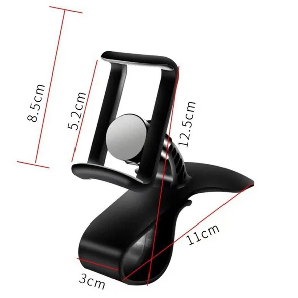 BUFFER® Araç İçi Konsola Takılan Döner Başlıklı Telefon Kıskacı Telefon Tutucu - 4