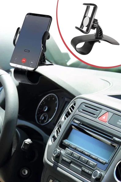 BUFFER® Araç İçi Konsola Takılan Döner Başlıklı Telefon Kıskacı Telefon Tutucu - 6
